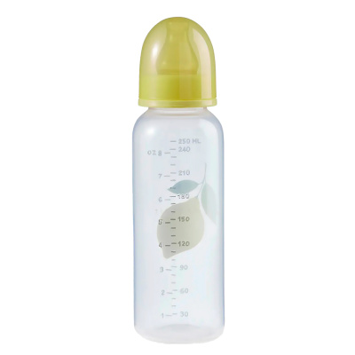 Бутылочка для кормления с латексной соской 250 мл Happy Baby 10018 lemon 1